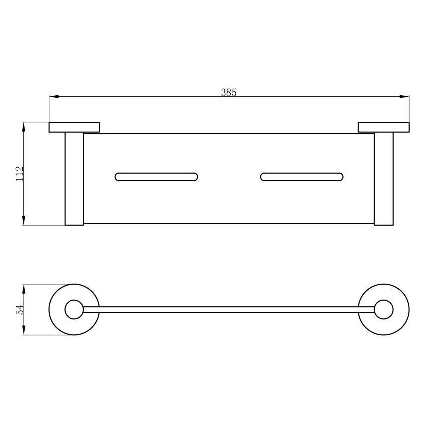 Otus Round Metal Shelf Gunmetal