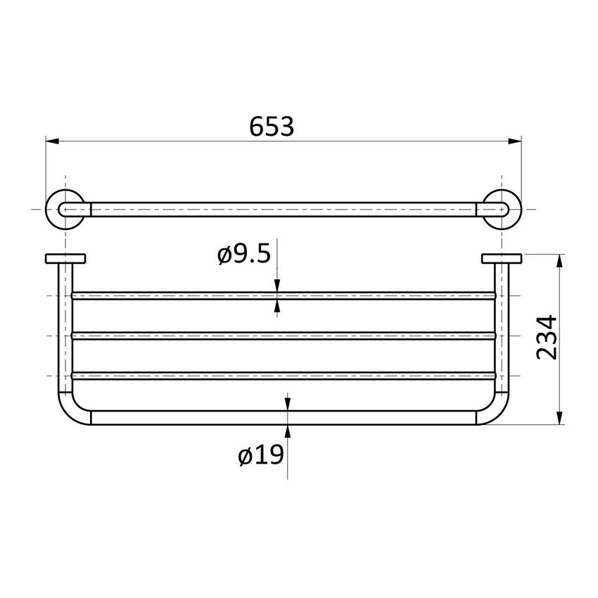Otus Bath Towel Shelf Chrome