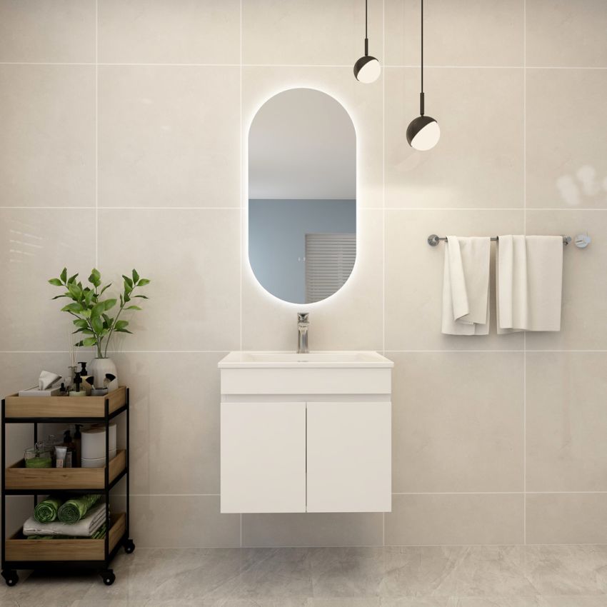 450mm (L) x 900mm (D) Back Lit Oval 3 color LED mirror Bathroom Makeup Smart Touch