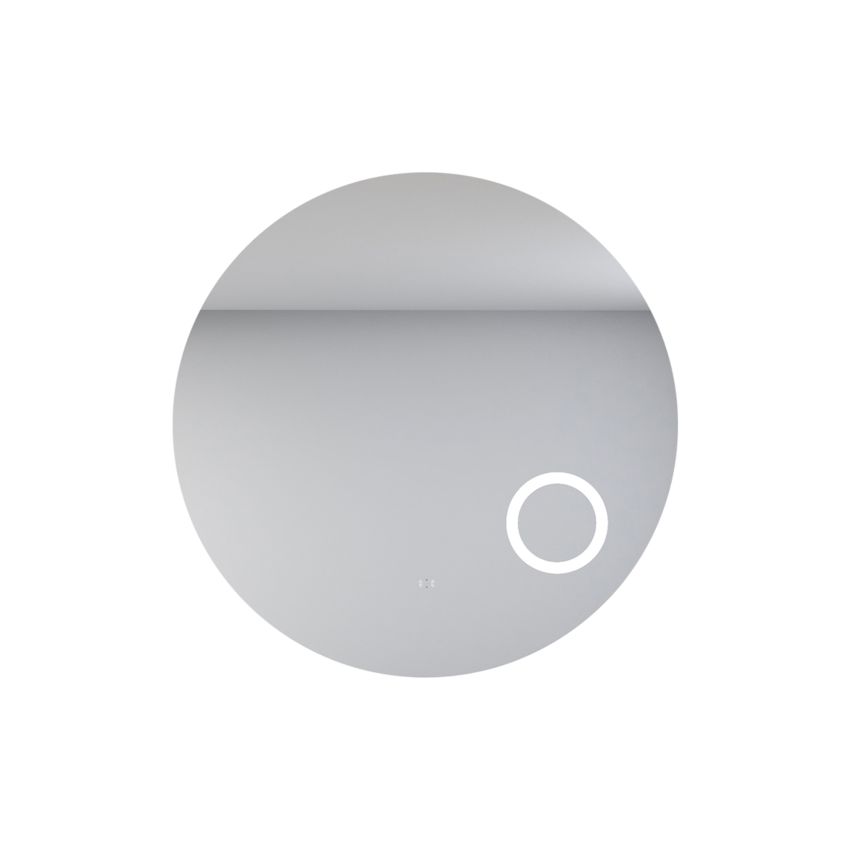 900mm 3 Color Round Backlit LED Mirror with Magnifying Mirror Smart Touch