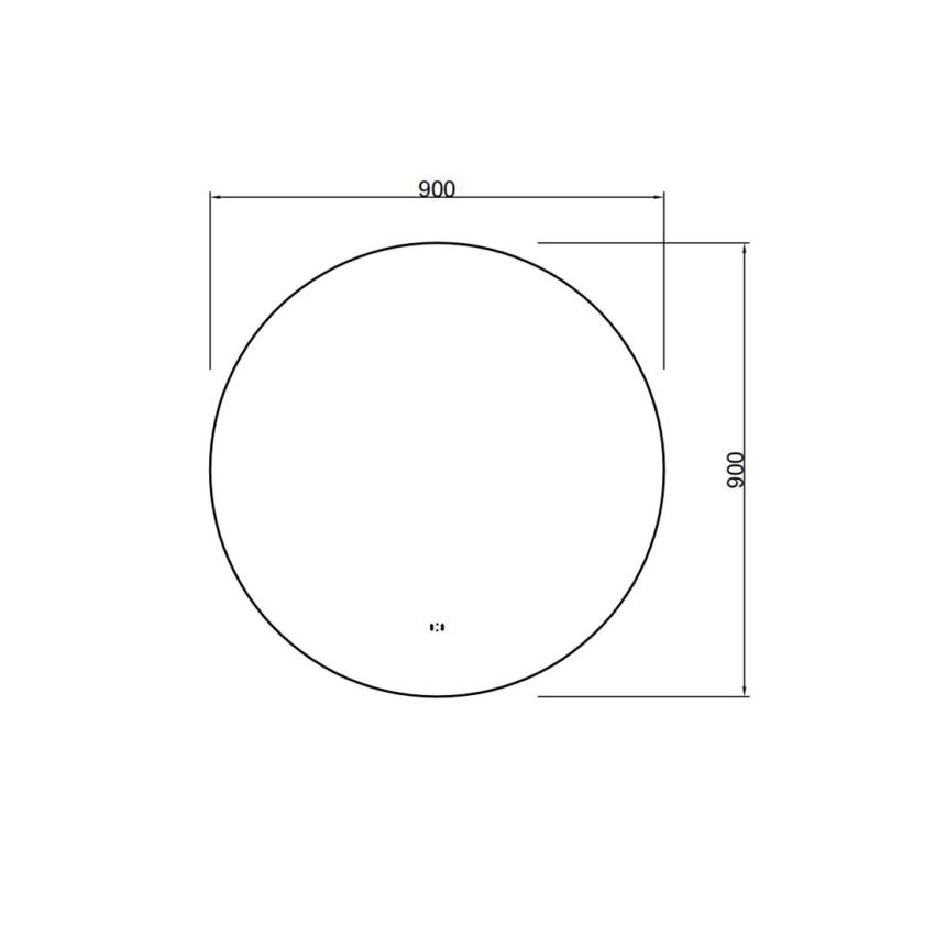 900mm 3 Color Round Backlit LED Mirror Bathroom Makeup Dustproof Smart Touch