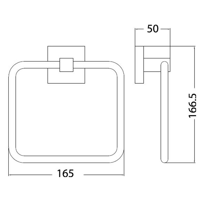 Sara Towel Ring Chrome