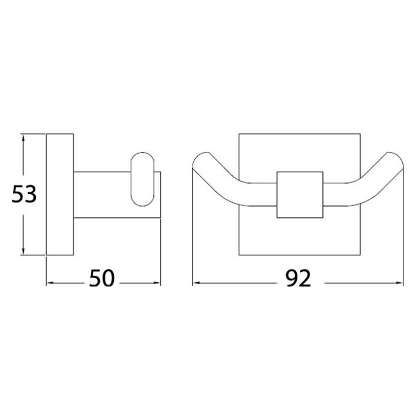 Sara Robe Hook Chrome