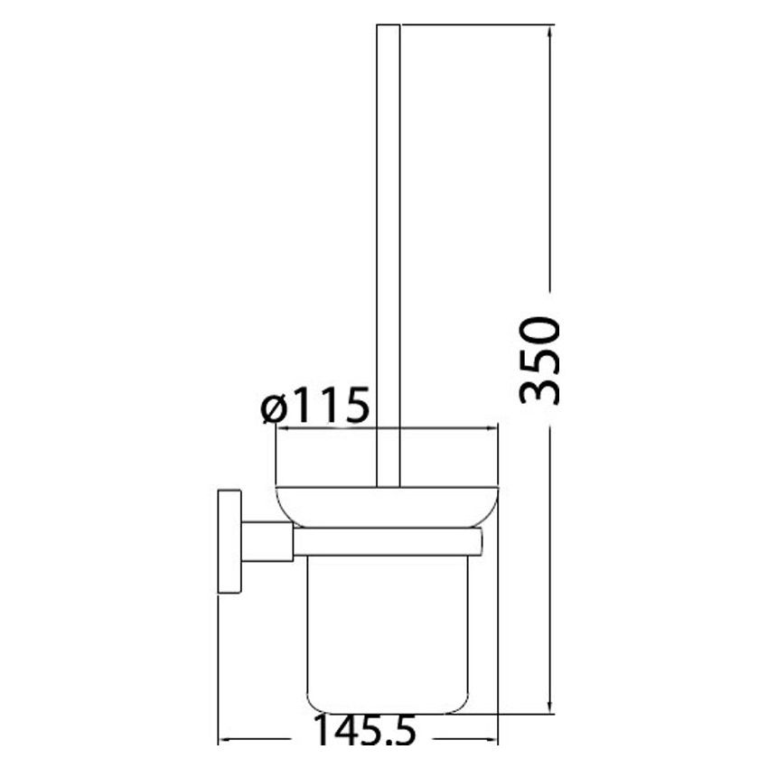 Sara Toilet Brush Chrome