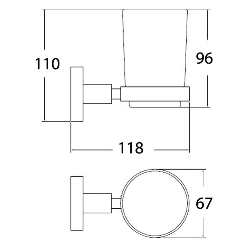 Sara Tumbler Holder Chrome