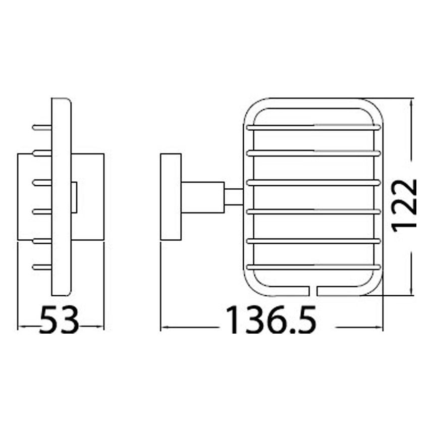 Sara Wire Soap Basket Chrome