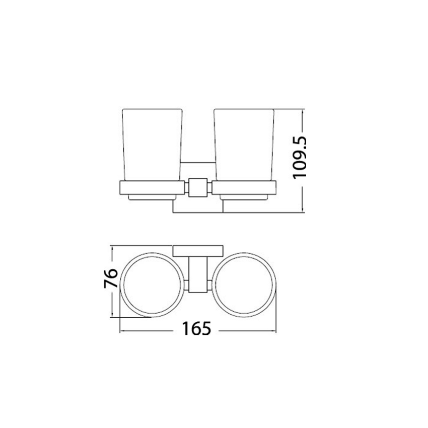 Sara Double Tumbler Holder Chrome