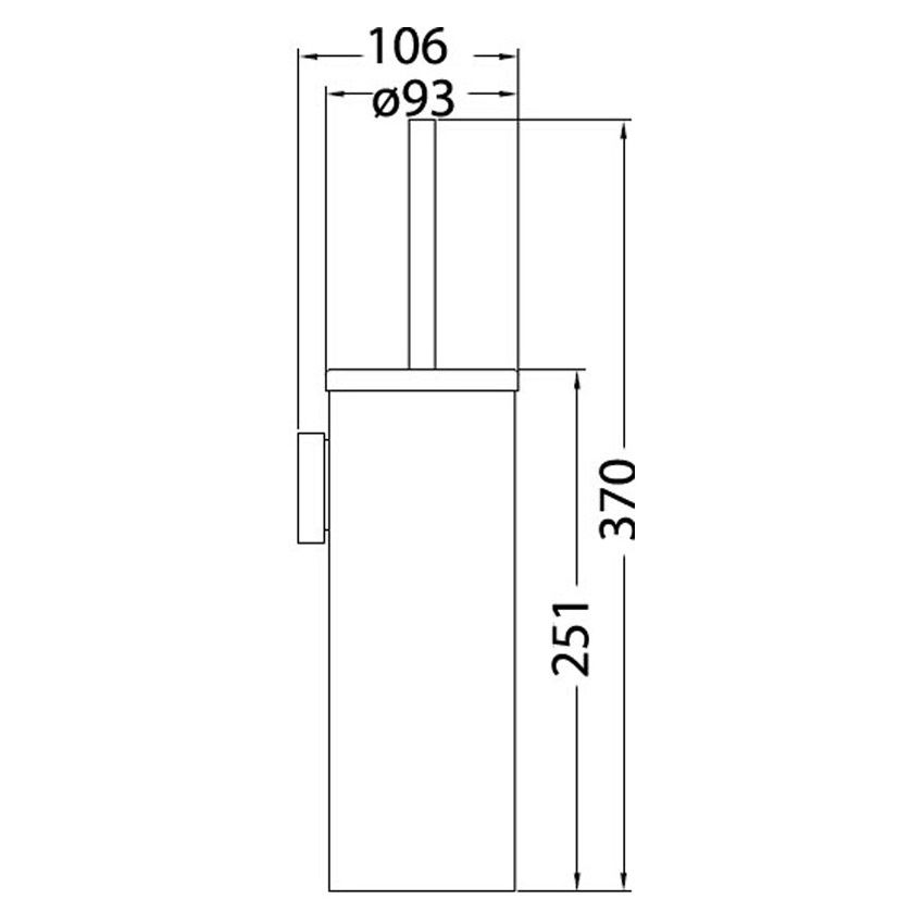 Sara Deluxe Toilet Brush Chrome