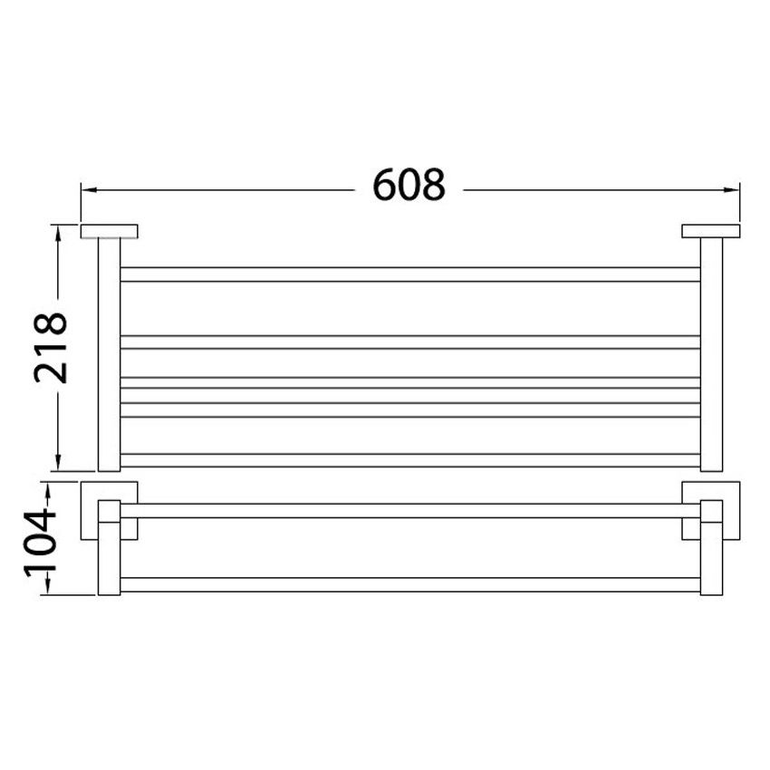 Sara Towel Shelf Chrome