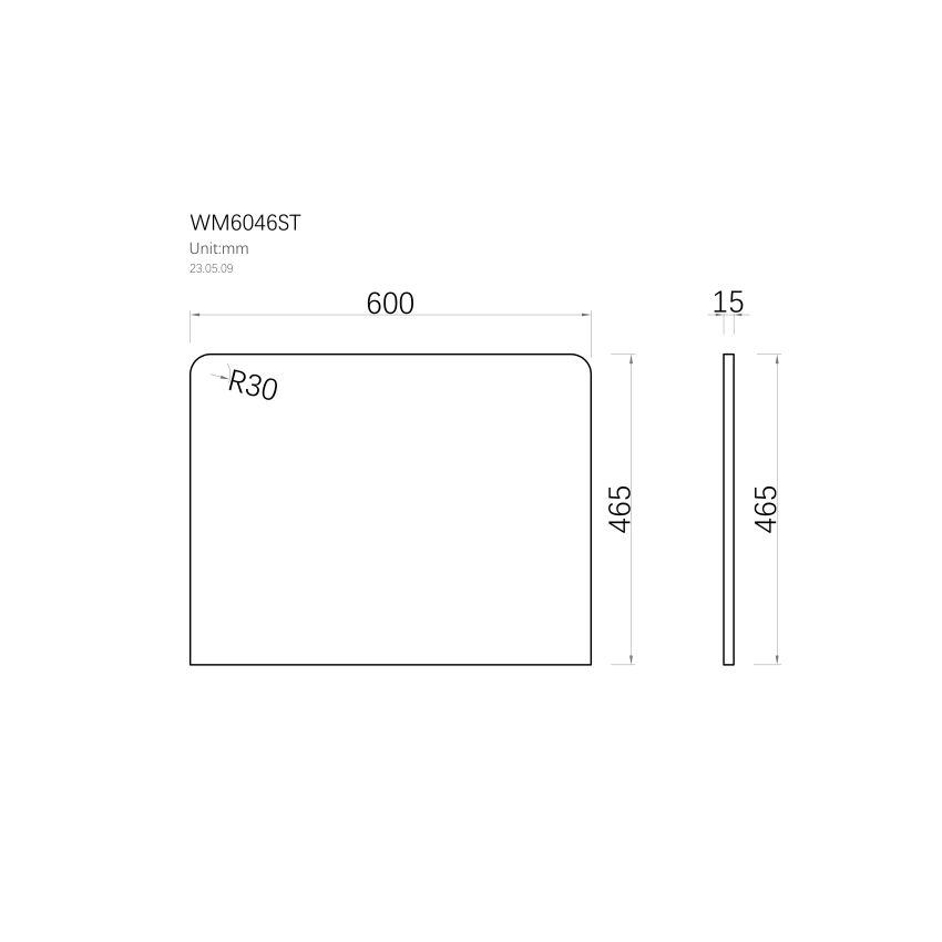 600x465x15mm White Marble Look Sintered Stone Top Benchtop