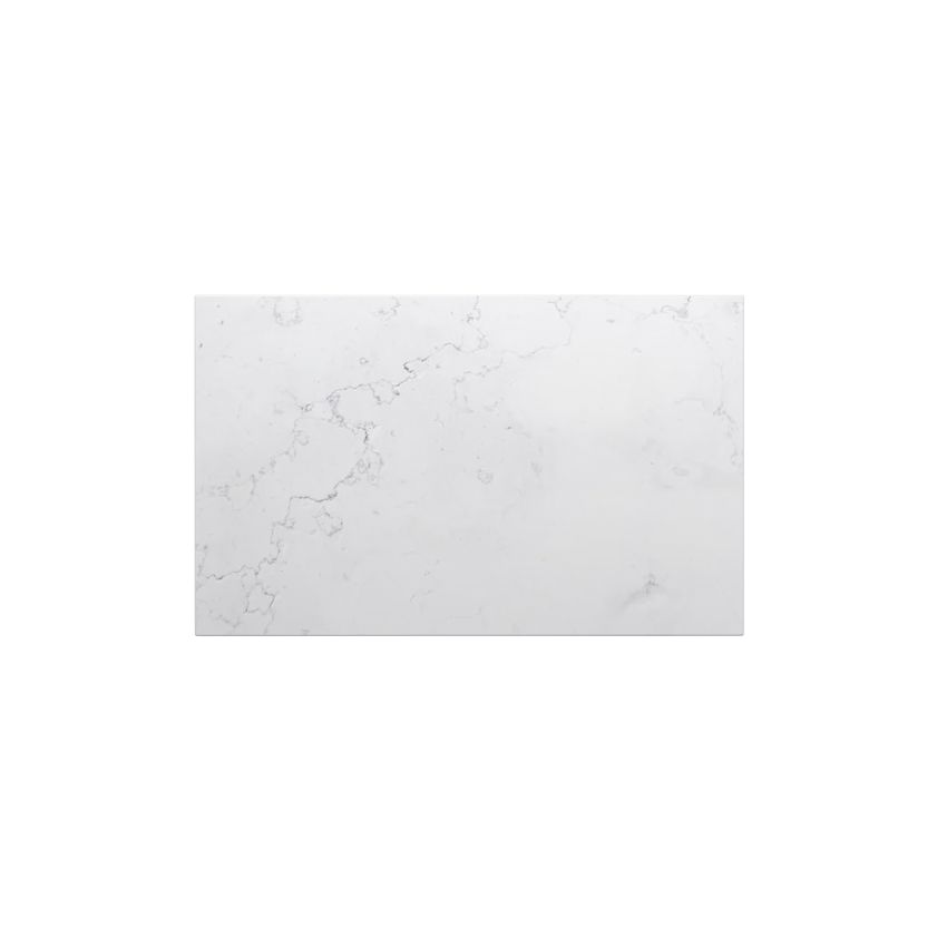750x465x20mm Quartz Stone Top Gloss White Marble Look Silica-Free Caesarstone Benchtop