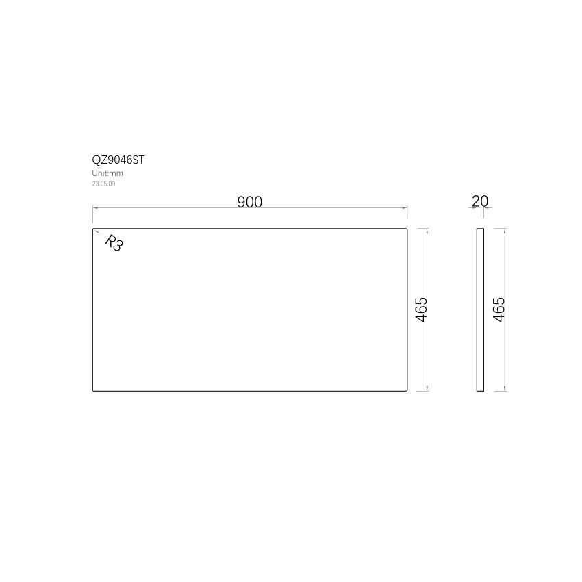 900x465x20mm Quartz Stone Top Gloss White Marble Look Silica-Free Caesarstone Benchtop