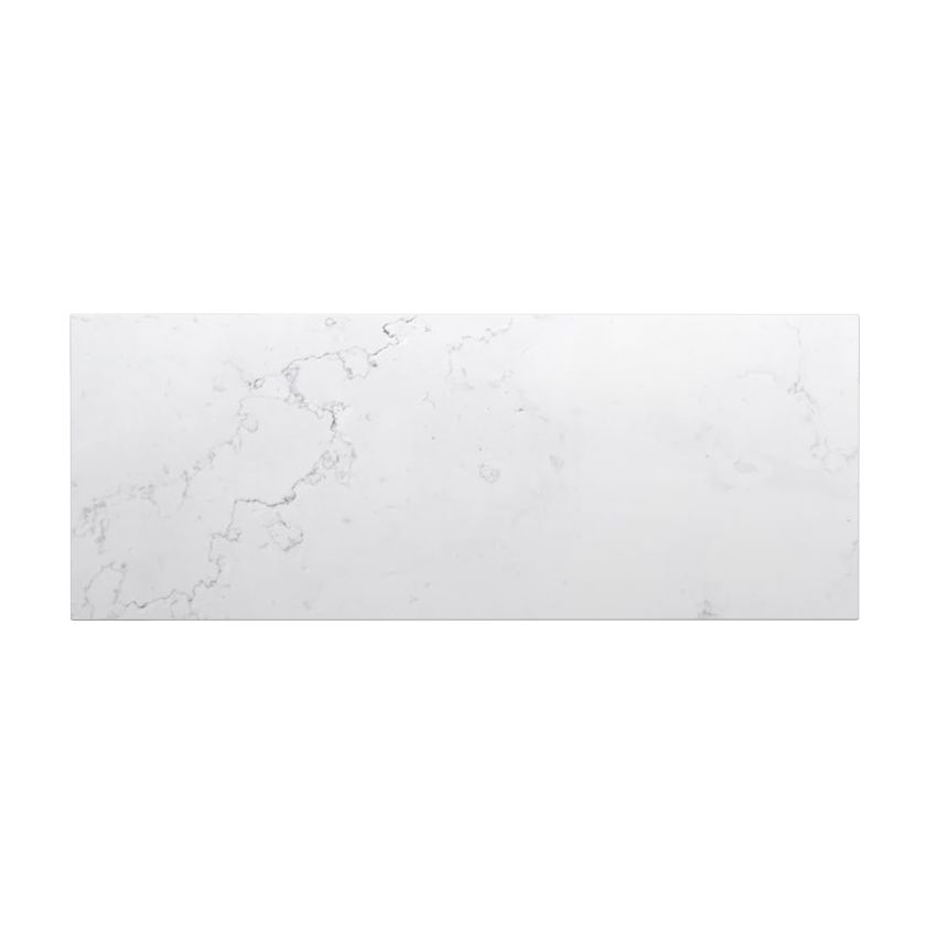 1200x465x20mm Quartz Stone Top Gloss White Marble Look Silica-Free Caesarstone Benchtop