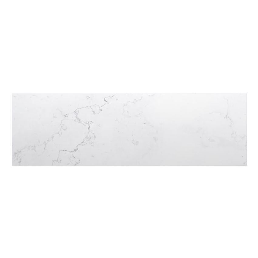 1500x465x20mm Quartz Stone Top Gloss White Marble Look Silica-Free Caesarstone Benchtop