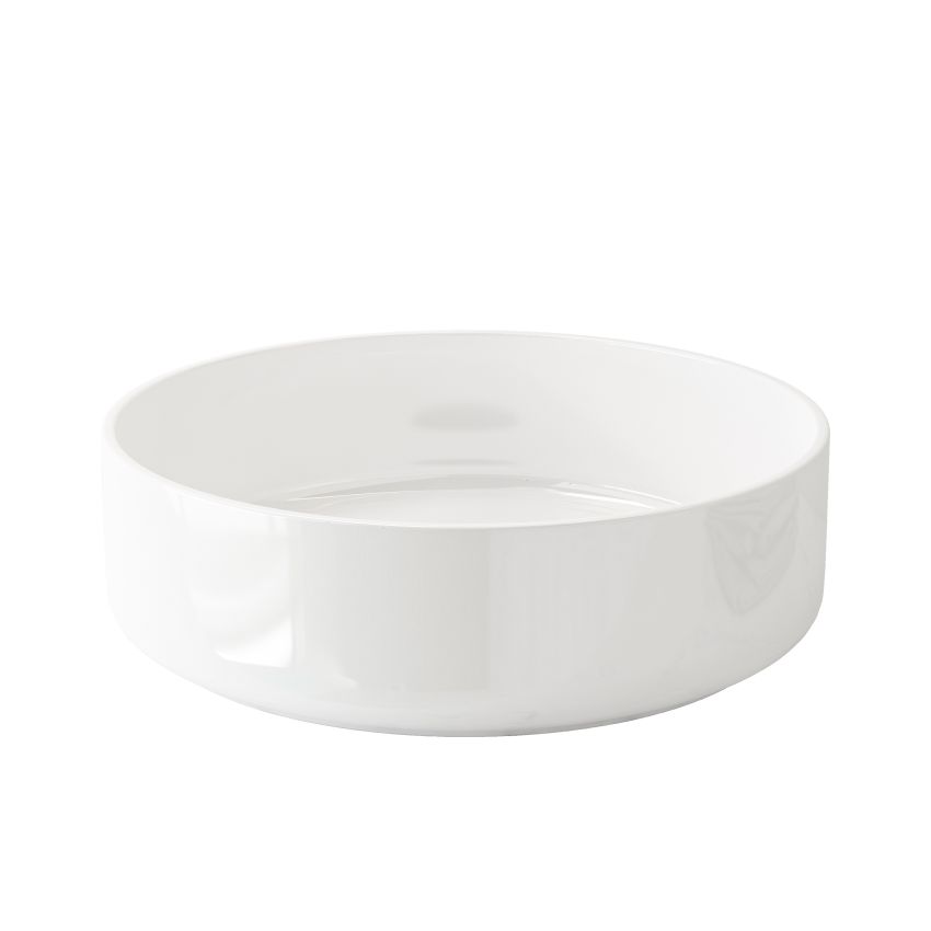 400x400x115mm Round Gloss White Ceramic Above Counter Basin Non-overflow