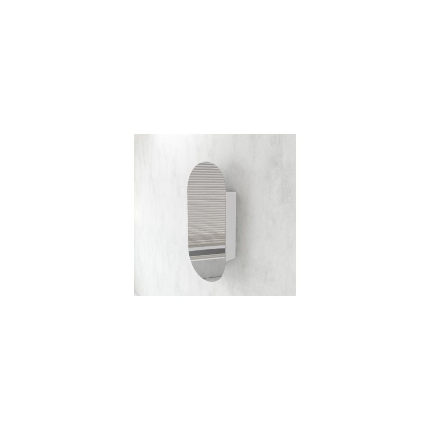 450mm Oval Shape Matte White Finish Bathroom Mirror Cabinet Shaving Storage