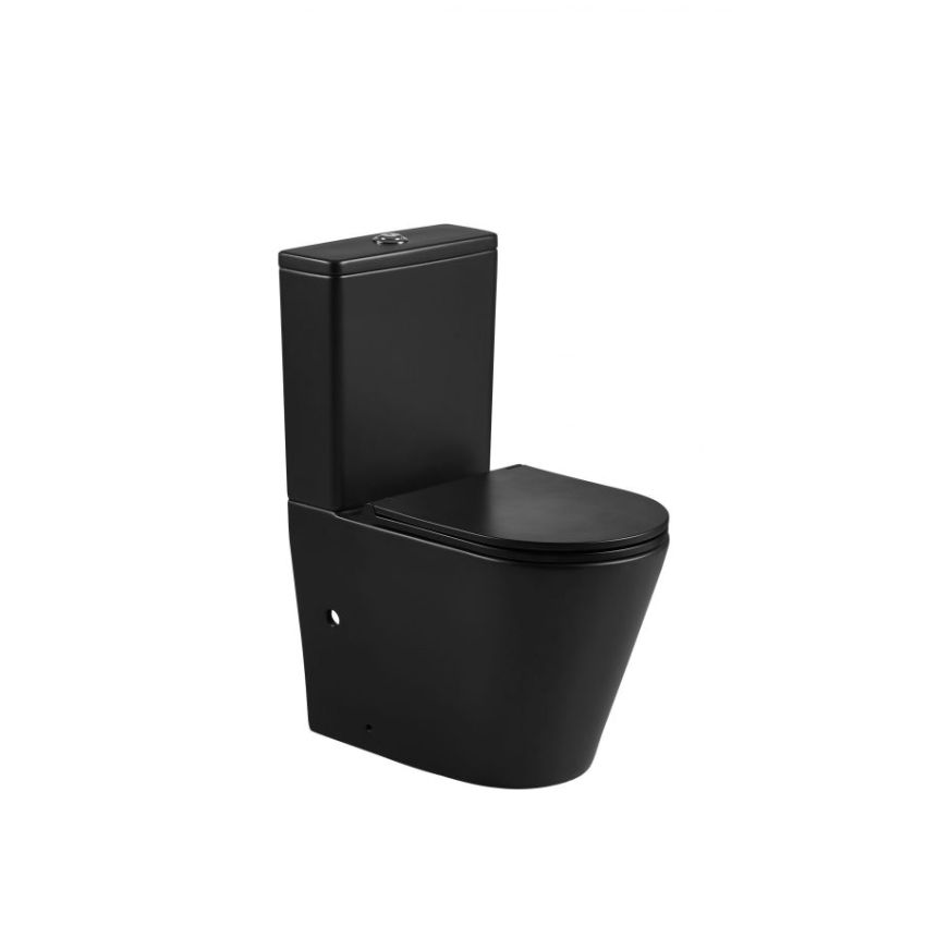 Berlin Matte Black Back To Wall Toilet Suite Quite Flushing Technology Two Piece Toilet
