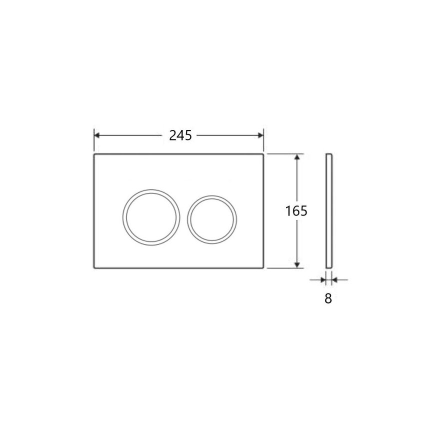 Access Plate - Round Button Black