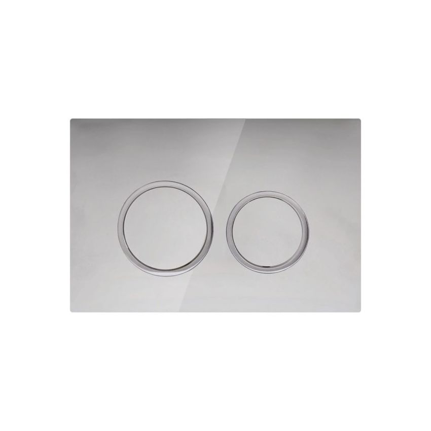 Access Plate - Round Button Chrome