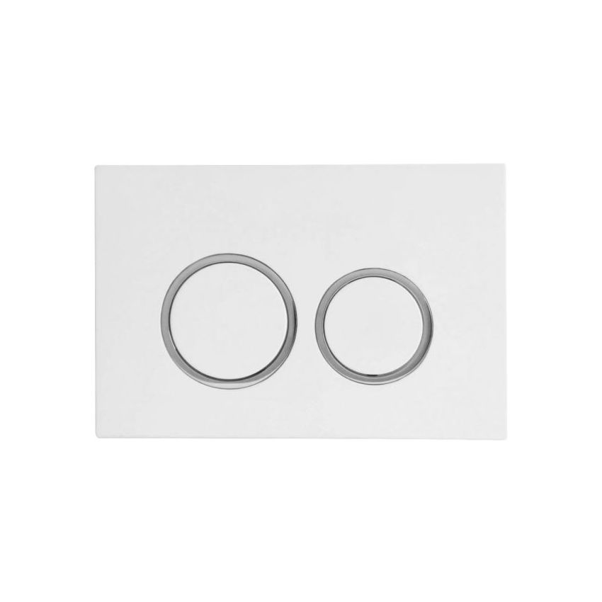 Access Plate - Round Button White