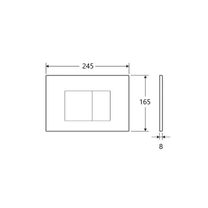 Access Plate - Square Button Chrome