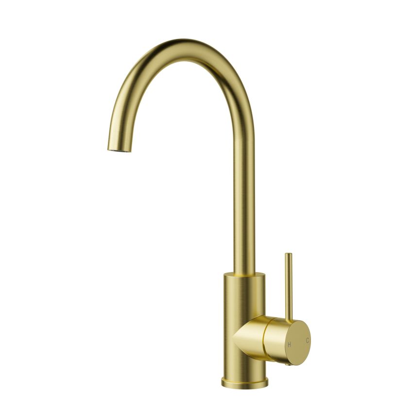 Otus Slimline SS Sink Mixer Brushed Gold