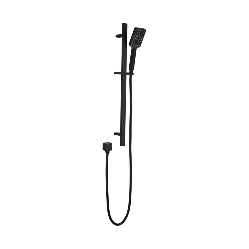 Eden Square Sliding Shower Set Matte Black