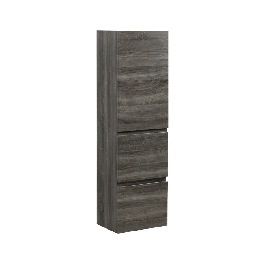 1350MM Dark Grey MDF Cabinet 2 Drawers 1 Door Wall Hung Tall Boy Tall Storage Cabinet