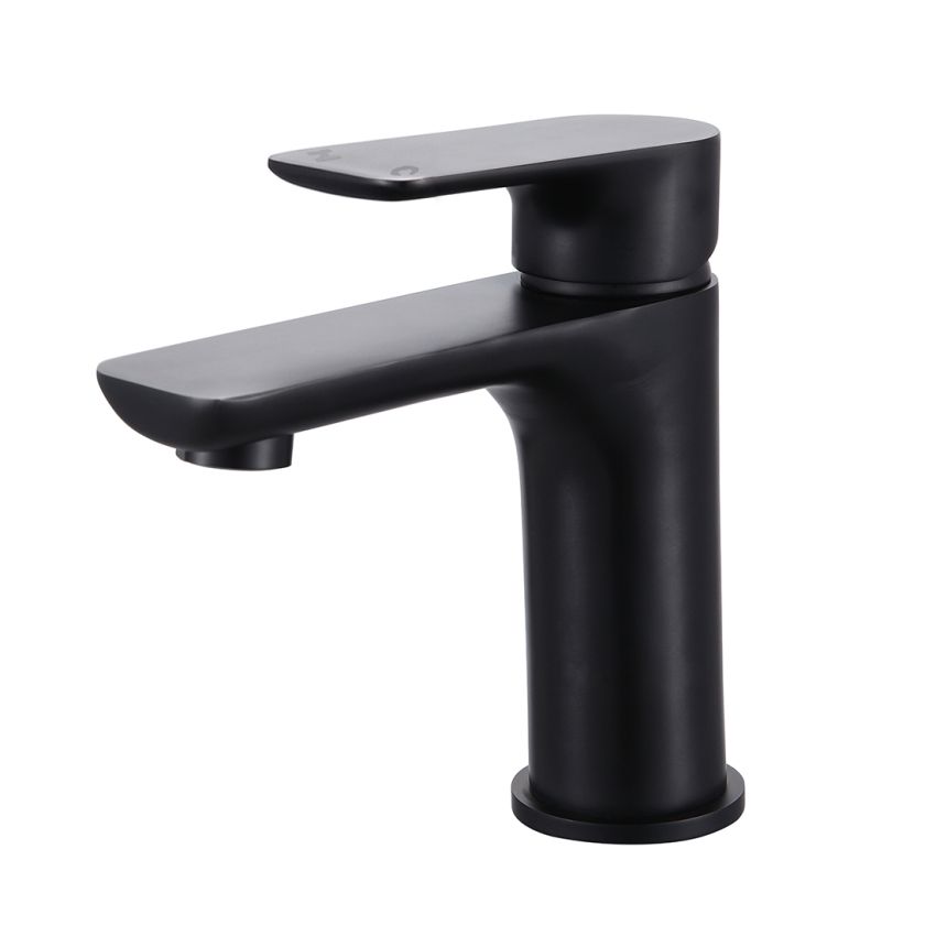 35mm Modern Bathroom Basin Mixer Tapware Solid Brass Vanity Short Tap Matte Black