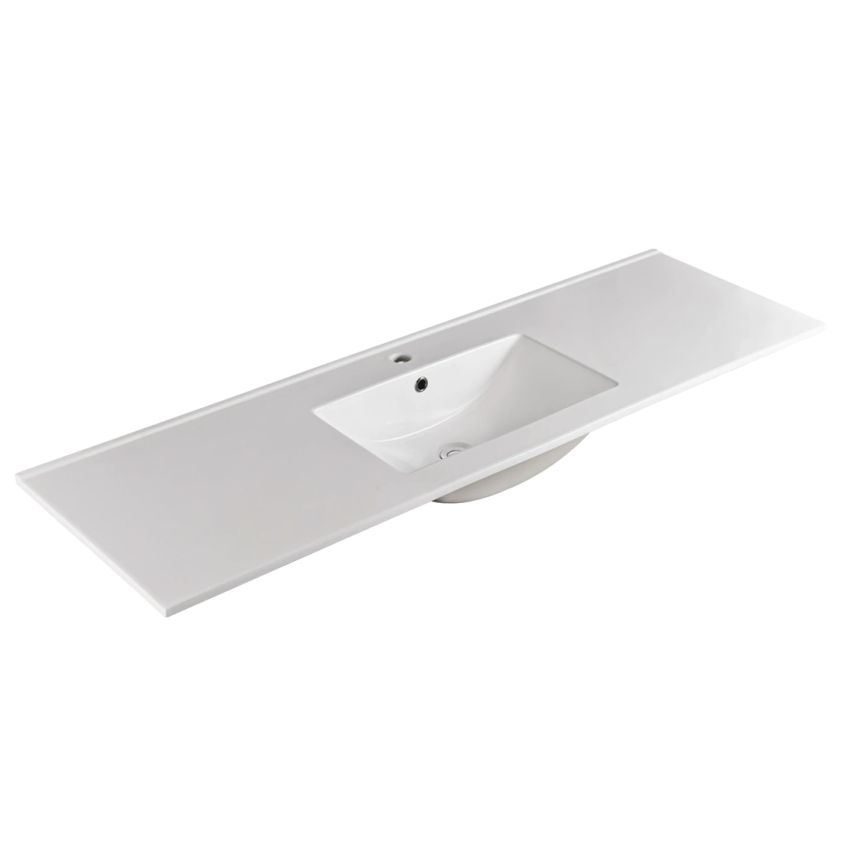 1500x460mm Nana Gloss White Thin Edge Ceramic Top
