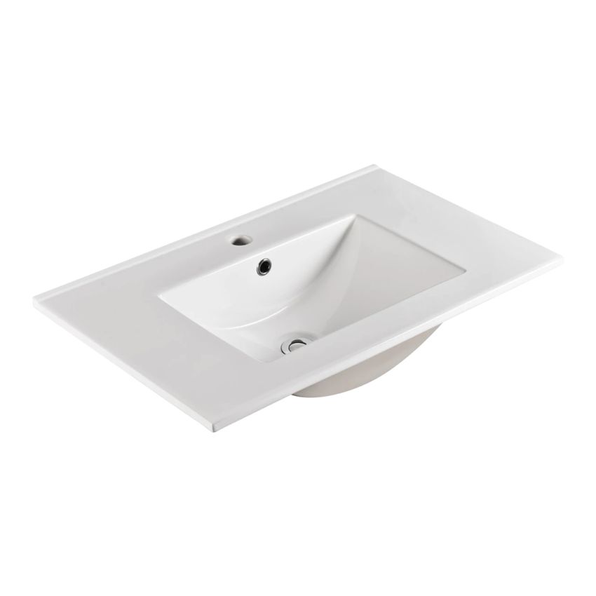 750x460mm Nana Gloss White Thin Edge Ceramic Top