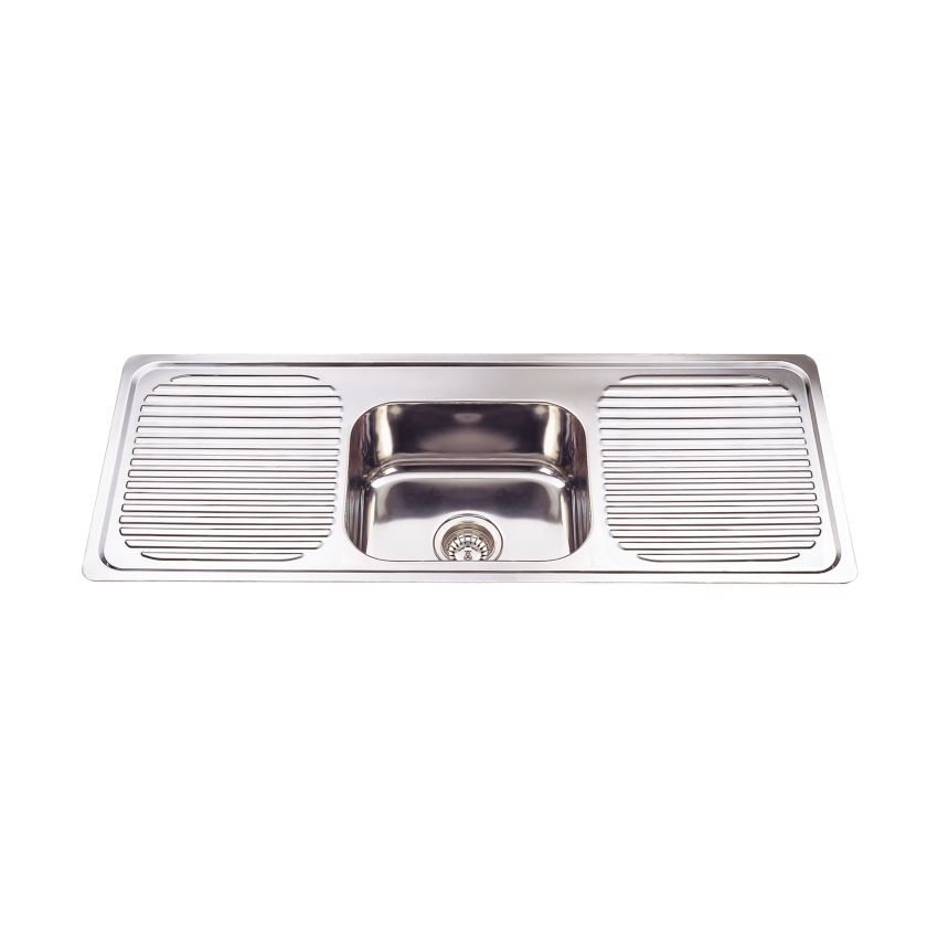 Single Bowl & Double Drainer Kitchen Sink 1180 x 480mm