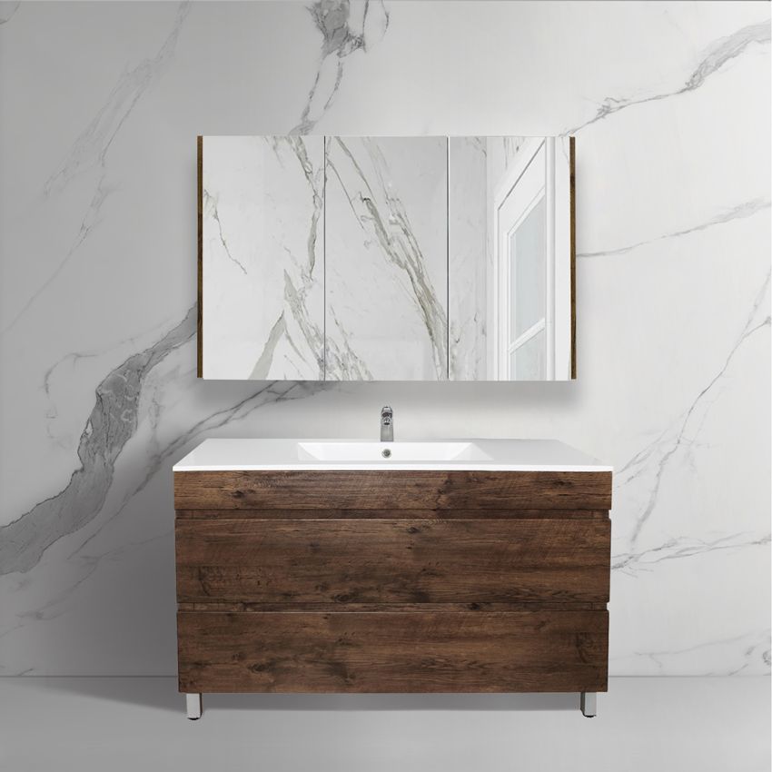 1200mm Freestanding With Legs Bathroom Vanity Dark Oak Wood Grain High density MDF board with 2 PAC finish