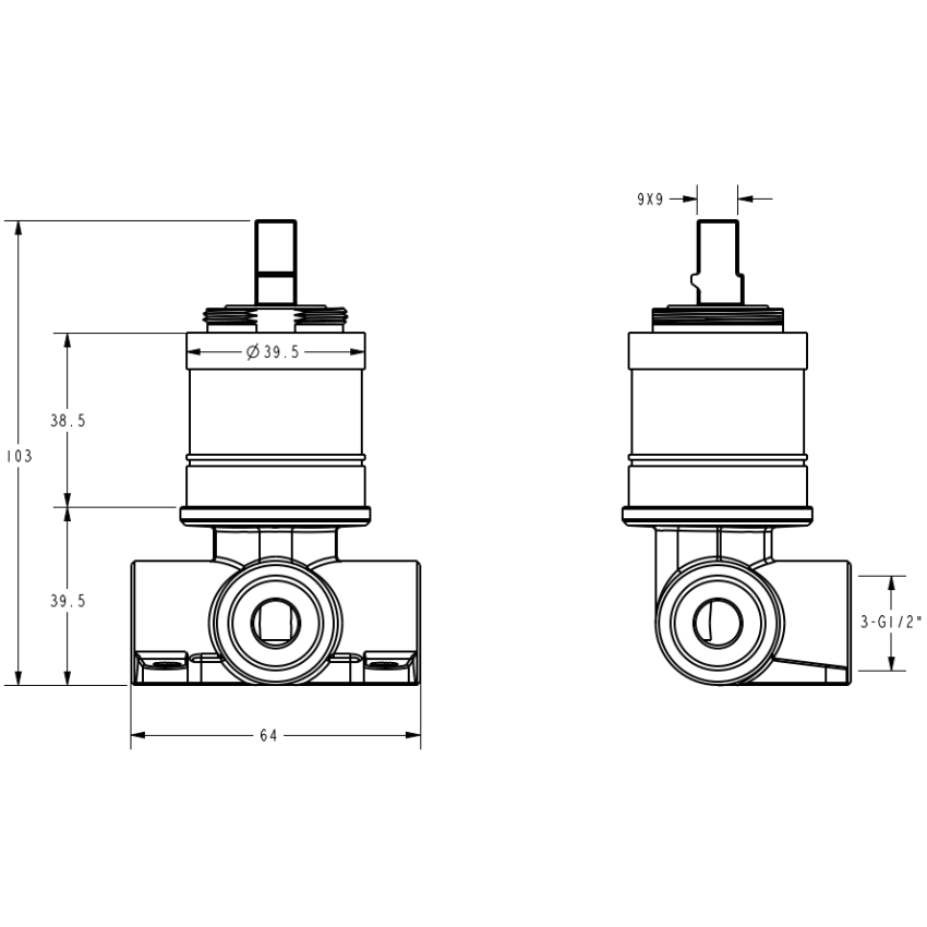 Linie Wall Mixer Body