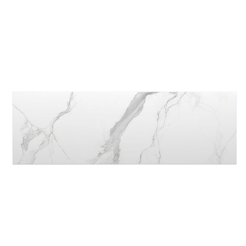 1202x390x15mm White Marble Look Sintered Stone Top Matte Finish Benchtop