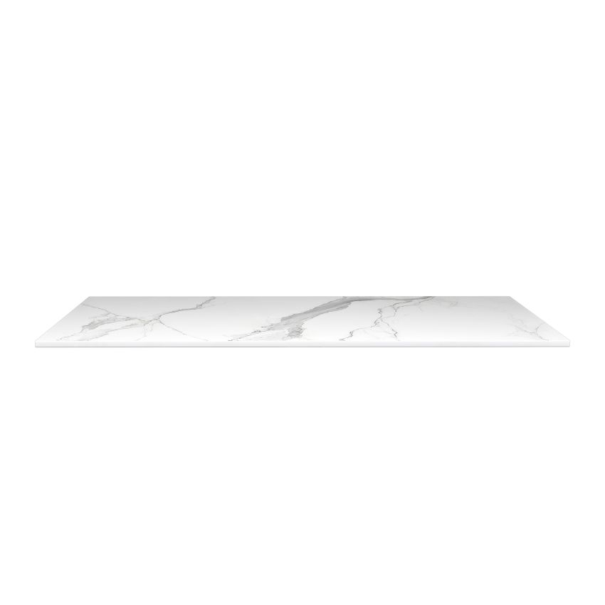 1202x500x15mm White Marble Look Sintered Stone Top Matte Finish Benchtop