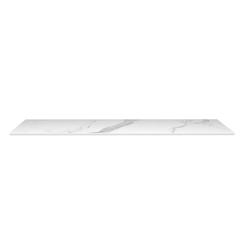 1502x390x15mm White Marble Look Sintered Stone Top Matte Finish Benchtop