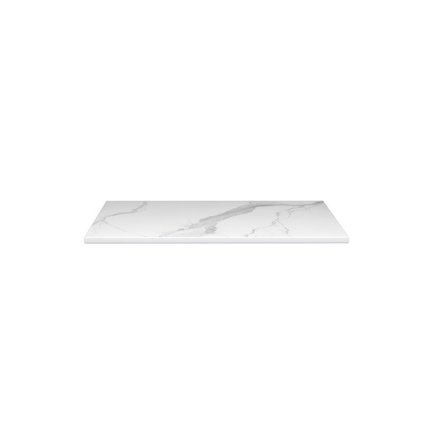 602x390x15mm White Marble Look Sintered Stone Top Matte Finish Benchtop