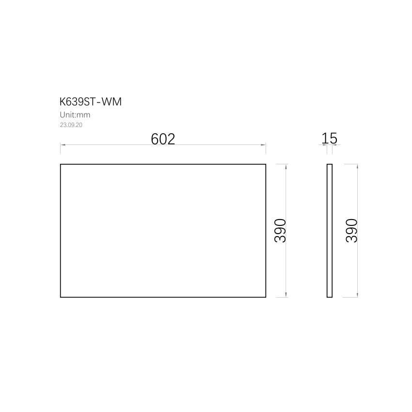 602x390x15mm White Marble Look Sintered Stone Top Matte Finish Benchtop