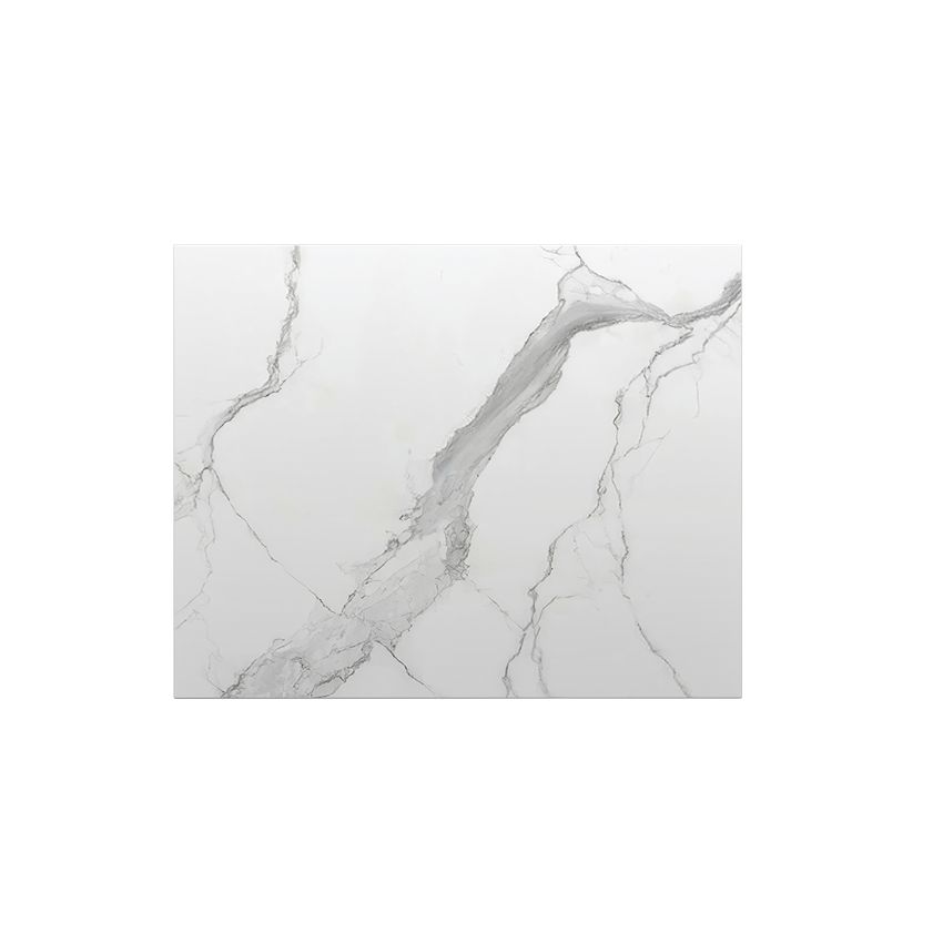 602x500x15mm White Marble Look Sintered Stone Top Matte Finish Benchtop