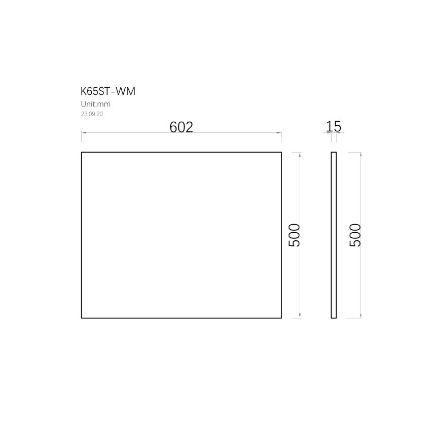 602x500x15mm White Marble Look Sintered Stone Top Matte Finish Benchtop
