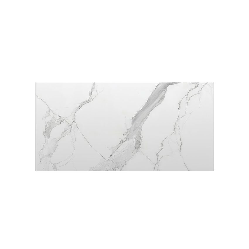 752x390x15mm White Marble Look Sintered Stone Top Matte Finish Benchtop