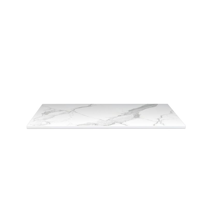 752x500x15mm White Marble Look Sintered Stone Top Matte Finish Benchtop