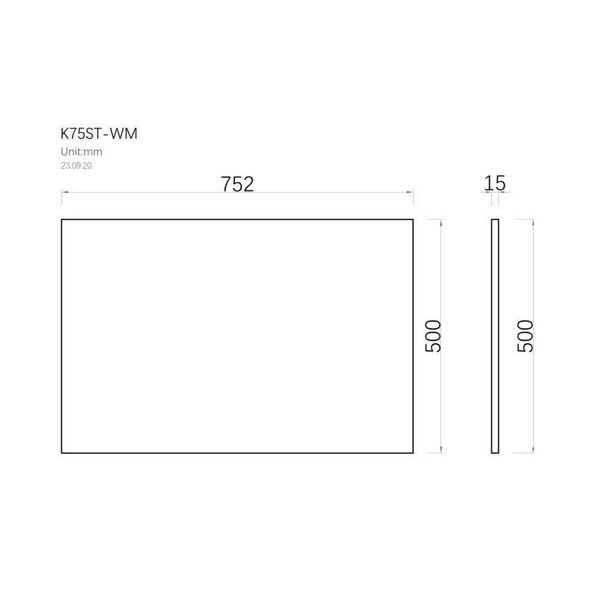 752x500x15mm White Marble Look Sintered Stone Top Matte Finish Benchtop