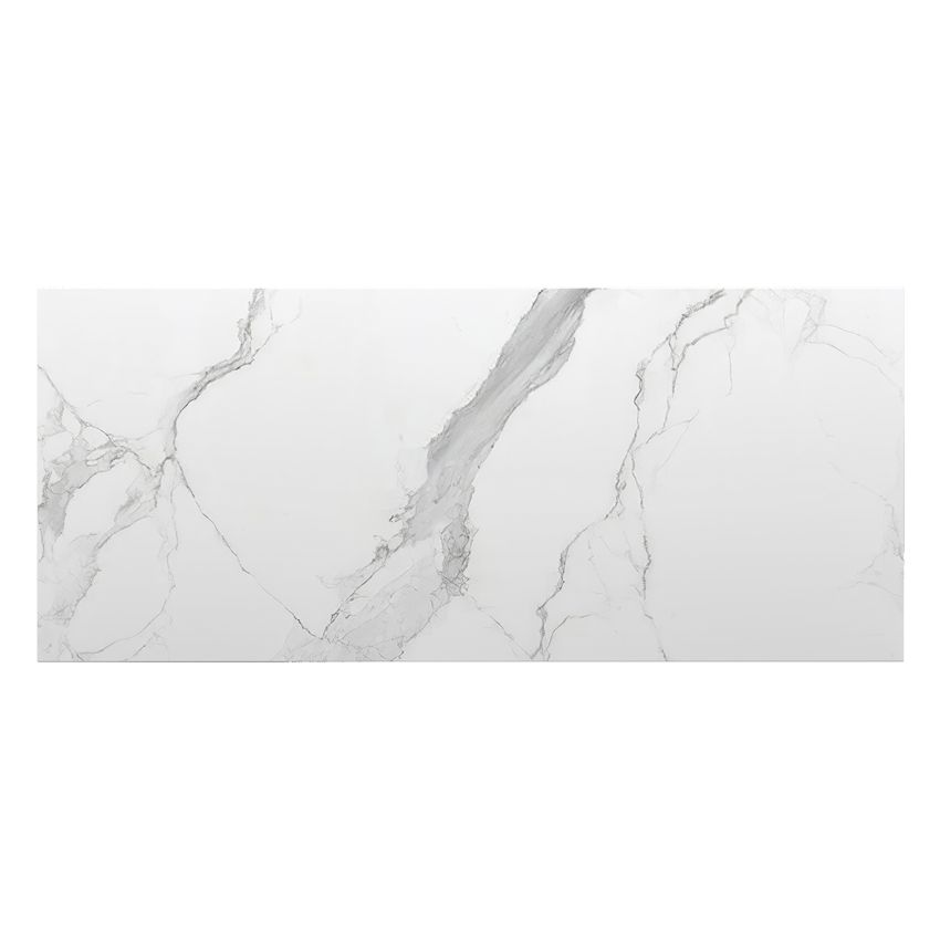 902x390x15mm White Marble Look Sintered Stone Top Matte Finish Benchtop