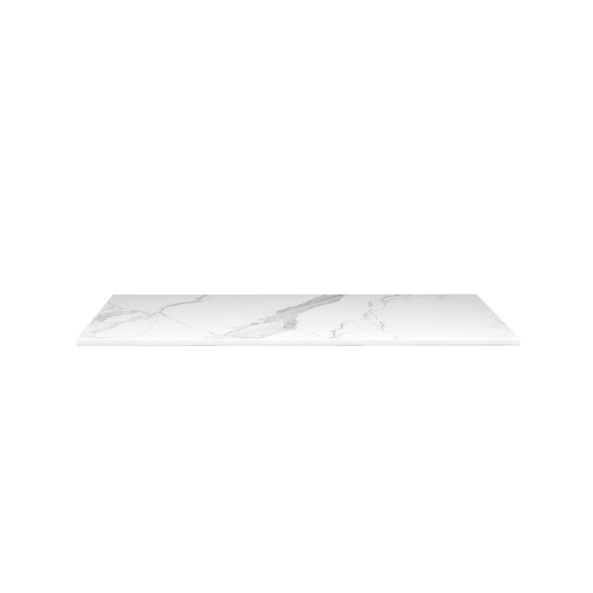 902x390x15mm White Marble Look Sintered Stone Top Matte Finish Benchtop