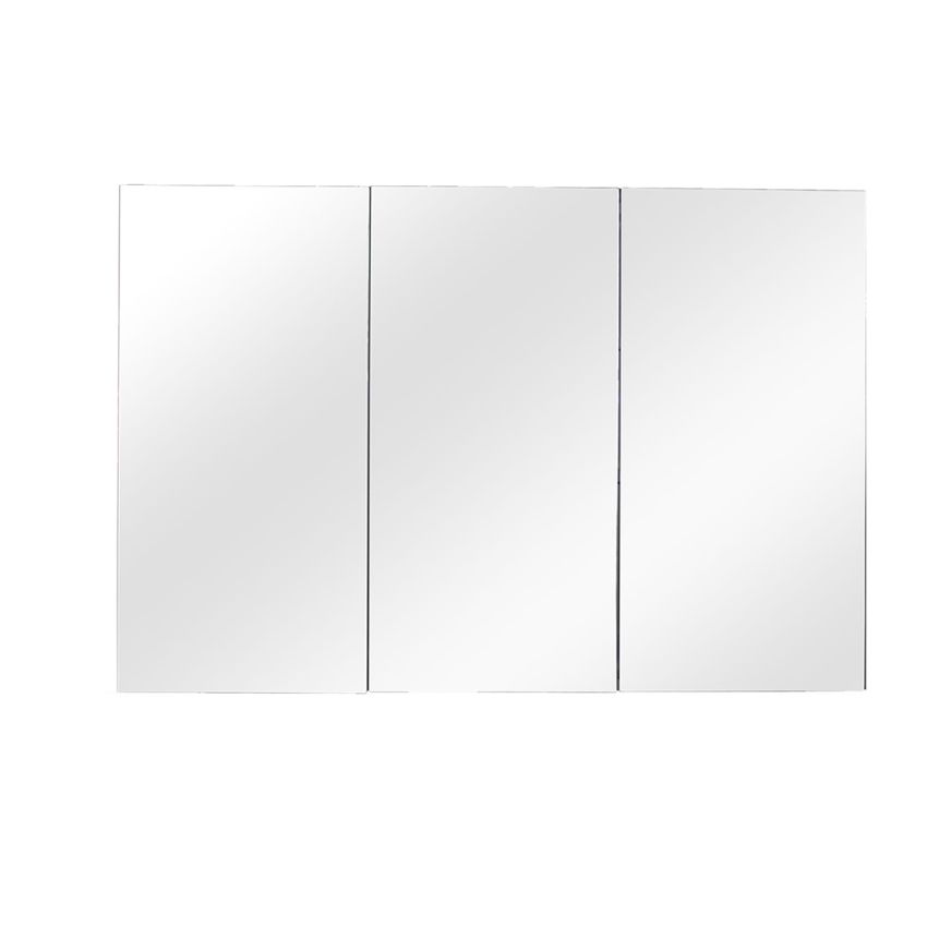 1200mm Wall Hung MDF Pencil Edge Gloss White Mirror Door Storage Shaving Cabinet