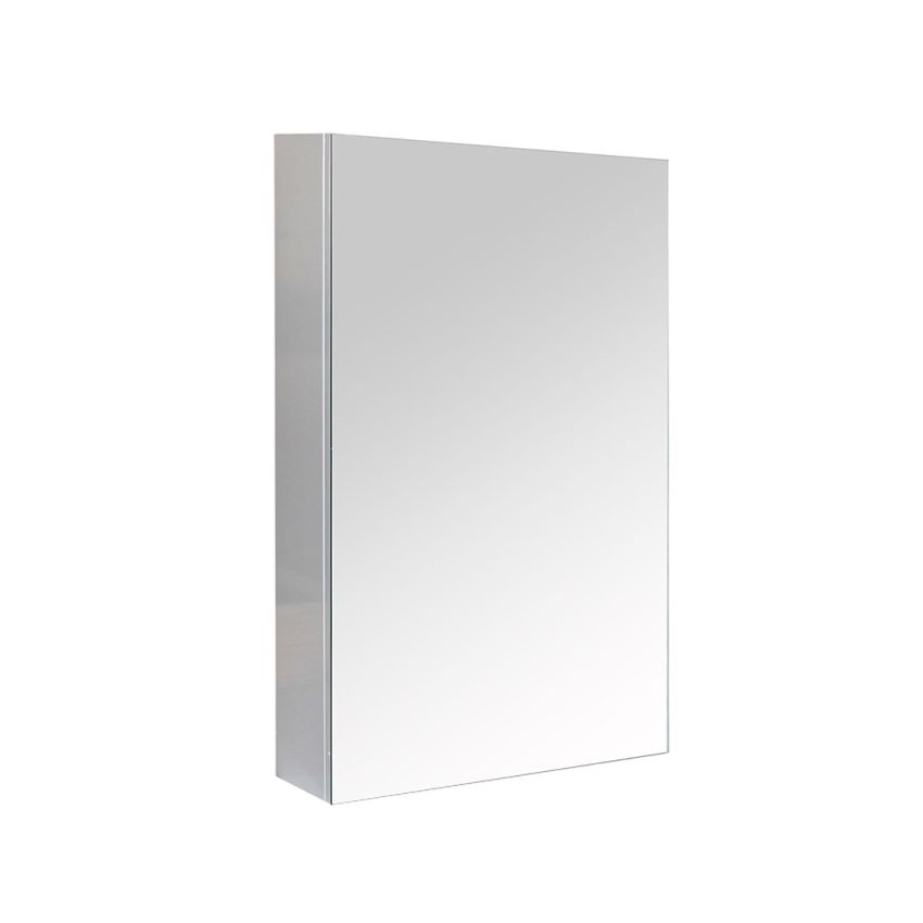 450mm Wall Hung MDF Pencil Edge Gloss White Mirror Door Storage Shaving Cabinet
