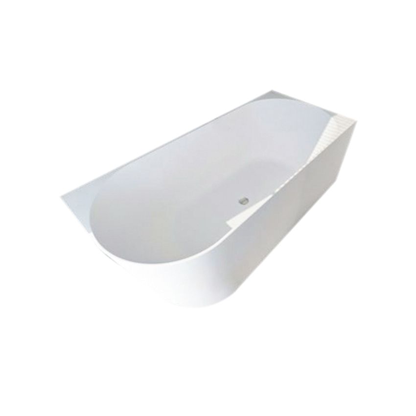 Nova 1500mm Corner Bathtub Right Corner Bathtub Gloss White Acrylic Bathtub
