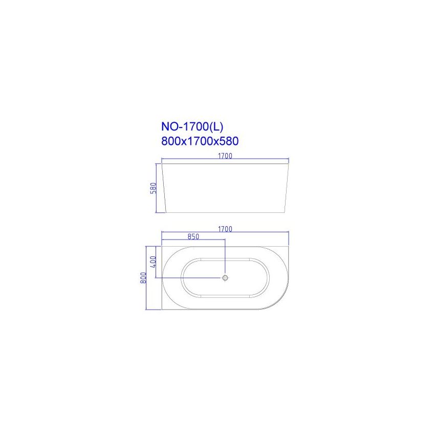 Nova 1700mm Corner Bathtub Left Corner Bathtub Gloss White Acrylic Bathtub